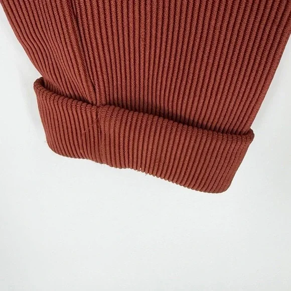 American Apparel Womens Size XS Riding Pant Henna Rust Ribbed High Waisted - Picture 8 of 10